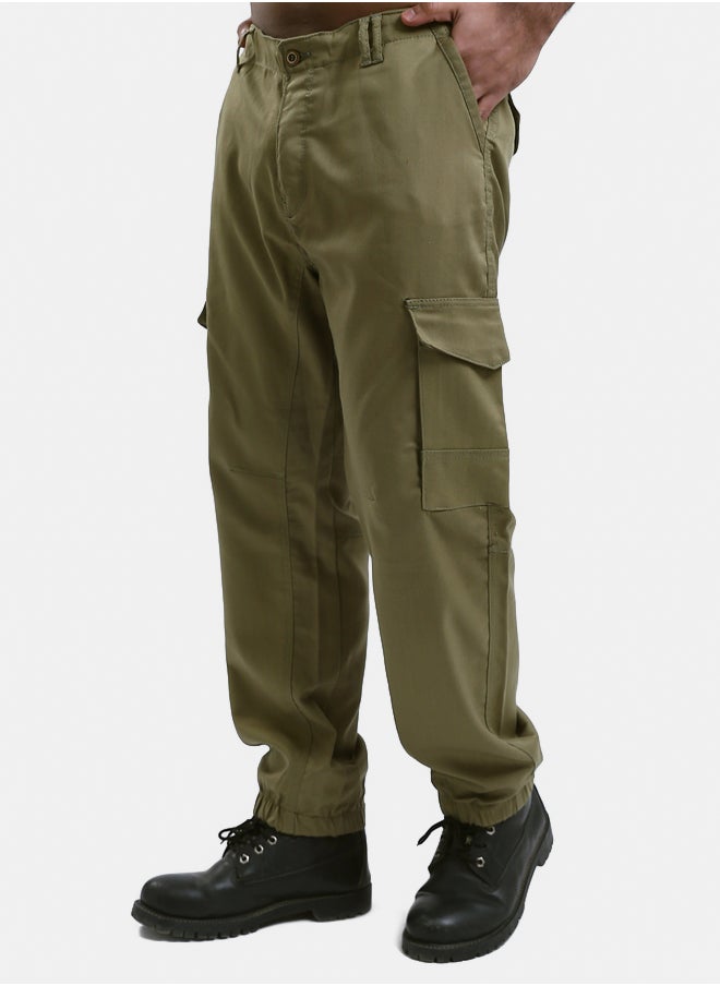 Polyester Jogger Pants with Belt Loops