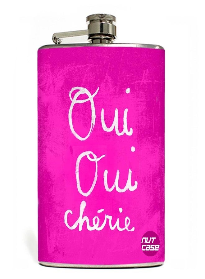 Designer Hip Flask 7 Oz Nutcase - Oui