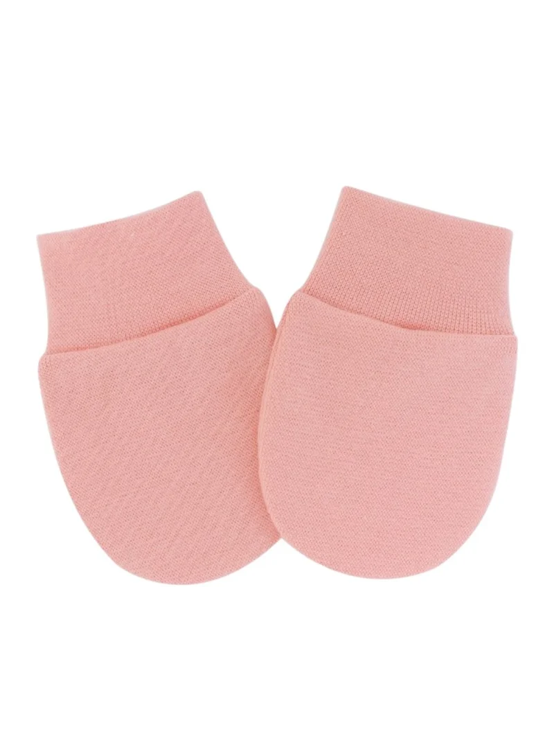 Bambimici Babybow Turban Hat And Mittens Dark Pink