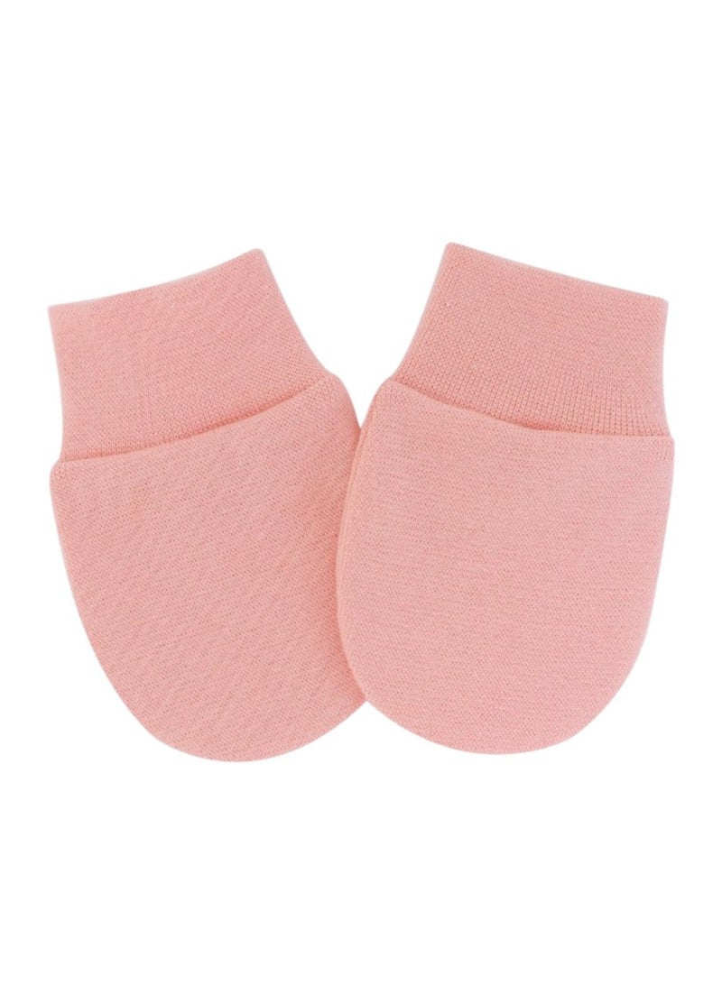 Bambimici Babybow Turban Hat And Mittens Dark Pink - Image 1