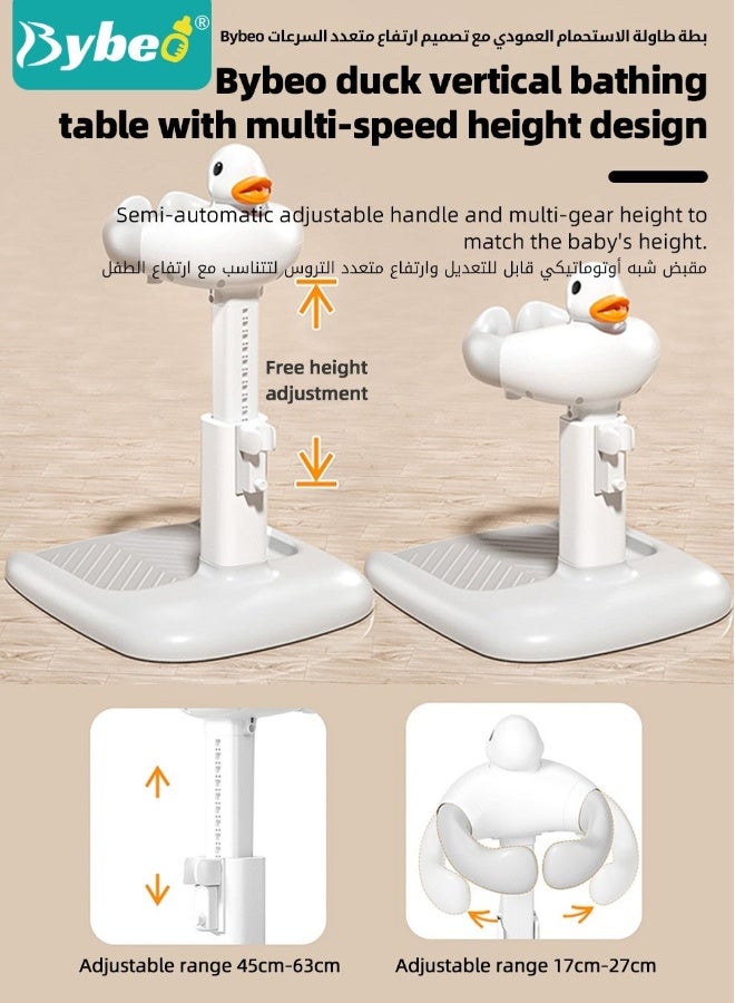 Bybeo 13PCS Baby Bath Support with Seat, Baby Bath Tub, Infant Bathtub, Infant Bath Chair, Baby Bath Stand with Anti-Slip Base, Adjustable Bath Shower Helper with Shower Cap + Shampoo Brush + Shower Cup + Duckling toys *4 + Ocean Balls *5 - Image 4