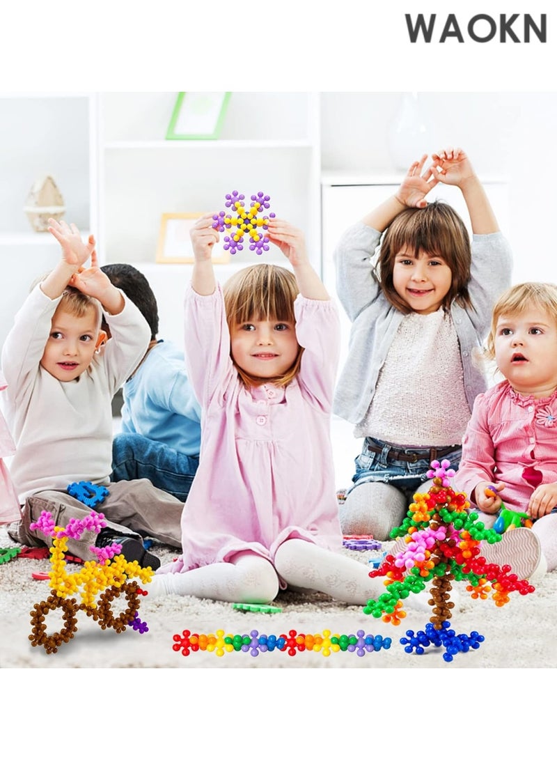 WAOKN Building Blocks Kids STEM Toys 200 Pieces Connect Block Kids Educational Building InterlockingToys Plastic for Preschool Kids Boys and Girls Aged 3+, Safe Material Creativity Kids Toys - Image 2