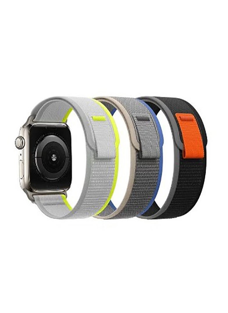 Generic - 3 Pack for Apple Watch Ultra Band 49mm 45mm 44mm 42mm, Adjustable Metal C-Hook Sport Nylon Strap for iWatch Series Ultra/SE/8/7/6/5/4/3/2/1 - Image 1