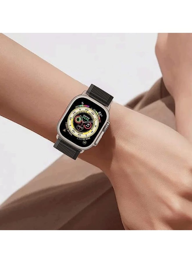 Generic - 3 Pack for Apple Watch Ultra Band 49mm 45mm 44mm 42mm, Adjustable Metal C-Hook Sport Nylon Strap for iWatch Series Ultra/SE/8/7/6/5/4/3/2/1 - Image 1