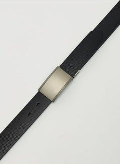 LBL by Shoexpress Men's Textured Reversible Belt with Plate Buckle Closure  - Image 2