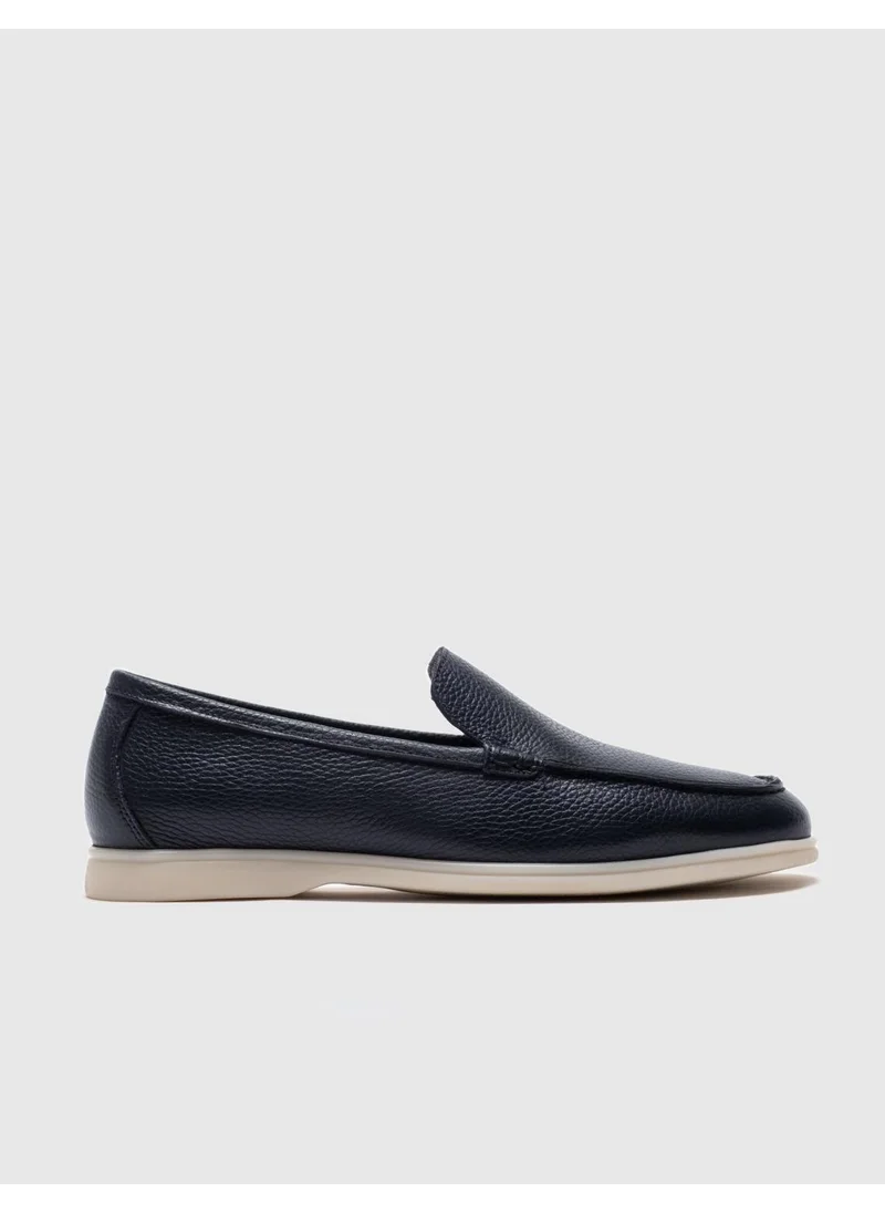 كاباني Leather Navy Blue Men's Casual Shoes