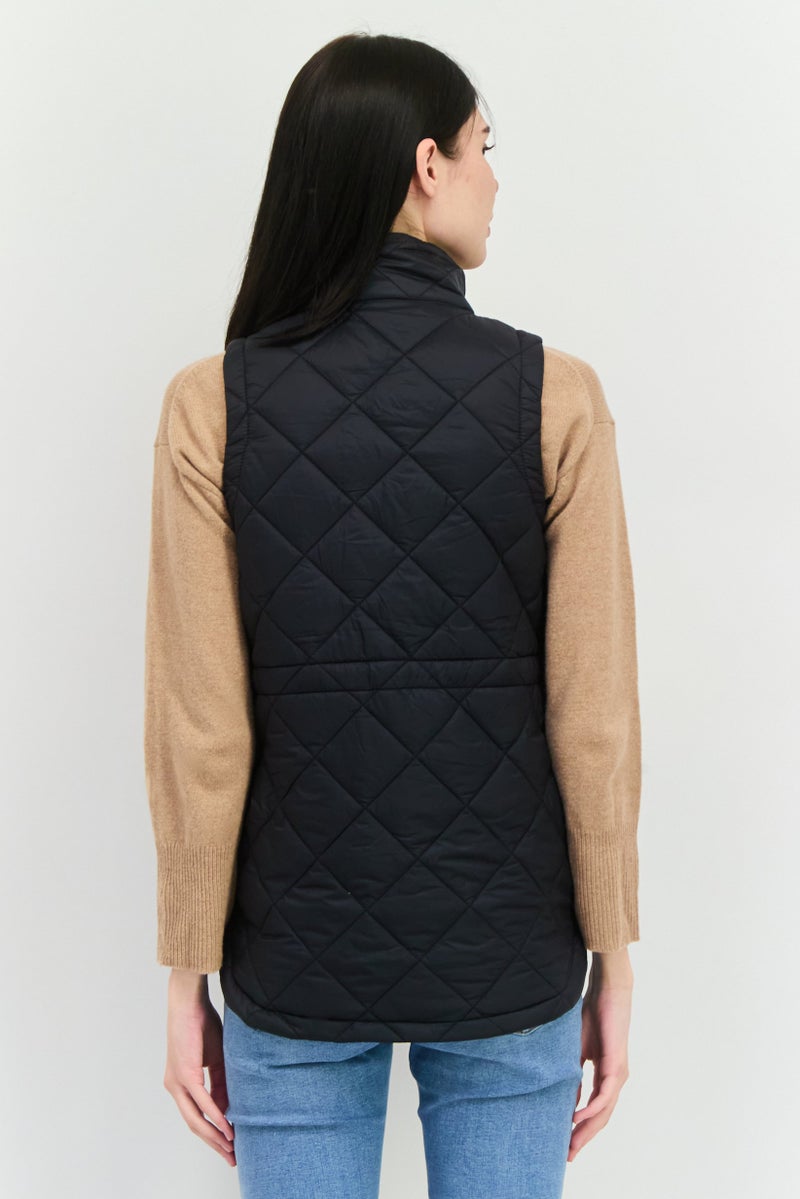 Bearpaw Women Quilted Puffer Vest, Black - Image 4