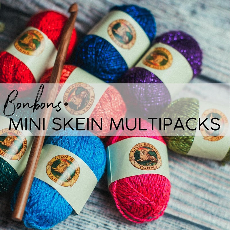 Lion Brand Yarn Bonbons Yarn Set in Beach Colors - 8 Miniature Skeins for Knitting and Crafting - Image 3