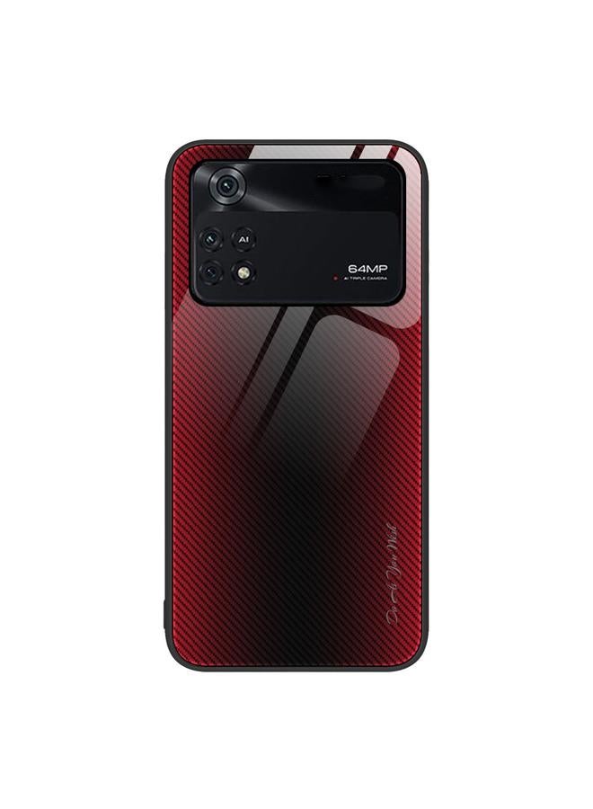 The Bros Case For Xiaomi Poco M4 Pro Texture Gradient Glass TPU Phone Case