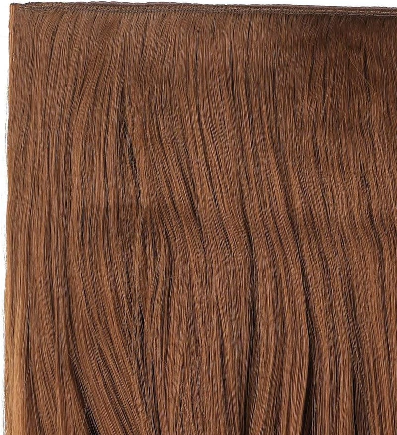 REECHO 16" 1-Pack 3/4 Full Head Curly Wavy Clips in on Synthetic Hair Extensions Hairpieces for Women 5 Clips 3.9 Oz per Piece - Linen - Image 1