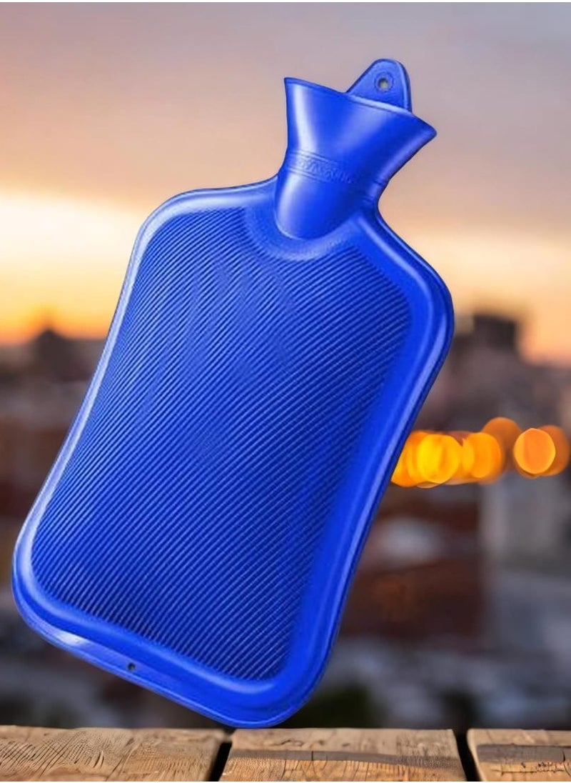 Sumbow Hot Water Bag in Hot & Cold Therapies, 2L Hot Water Bag for Menstrual Cramps, Neck and Shoulder Pain Relief, Hand Feet Warmer Color Blue  - Image 2