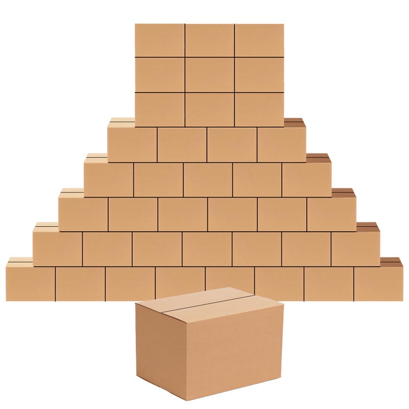 Edenseelake 40 Pack 8x6x6 inches Shipping Boxes Corrugated Cardboard Boxes for Packing, Moving, Mailing, Brown - Image 1