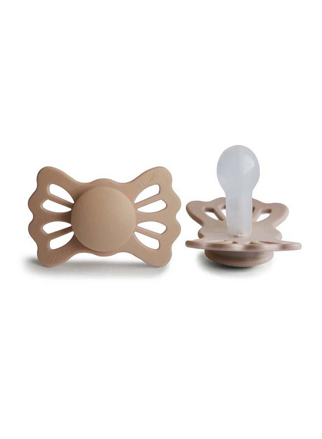 FRIGG Lucky Symmetrical Silicone Baby Pacifier 6-18M 1-Pack Silky Satin - Size 2 - Image 2