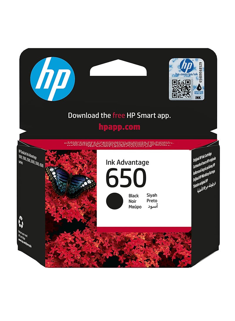 HP 650 Original Ink Cartridge Black - Image 1