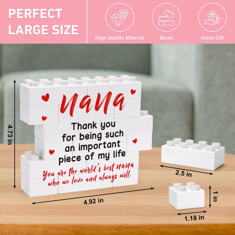 BdayPtion Nana Plaque Mothers Day Birthday Gifts for Grandma  Nana Gifts from Grandkids  Grandma Nana Grandparents Gifts from Granddaughter Grandson  Best Nana Ever Gifts  Grandmother Nana Desk Decorations Sign  - Image 2