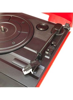 Steepletone Steepletone Roxy 4 1960s Retro Style Vinyl Record Player Red 4 in 1 Music Center, CD Player, Radio, USB/SD Mp3 Playback Recording and Encoding  - Image 4