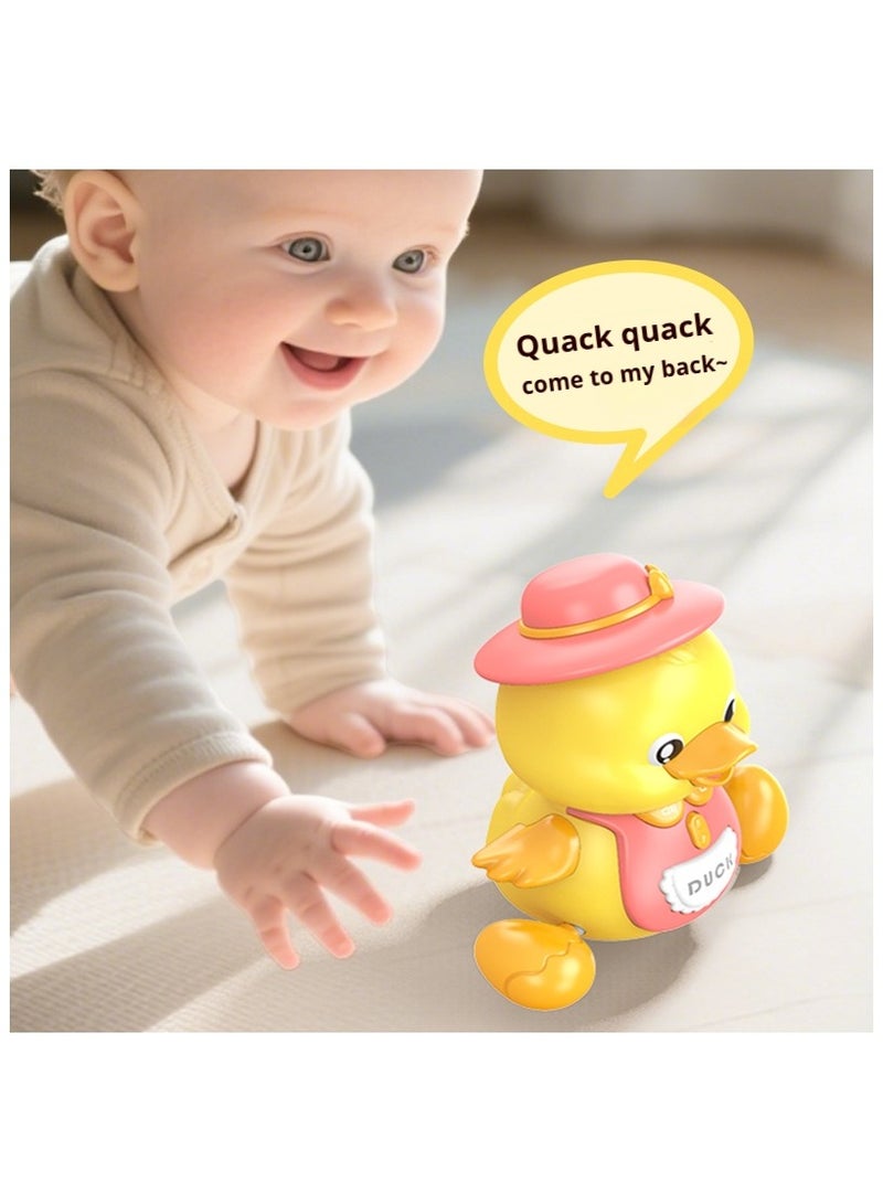 LIXADA Crawling Duck Musical Toy, Baby Toy for Toddler, Sound Toys for 12+ Months, Early Educational Baby Toys with Light, Includes One Large Duck and Two Ducklings (Batteries Included) - Image 2