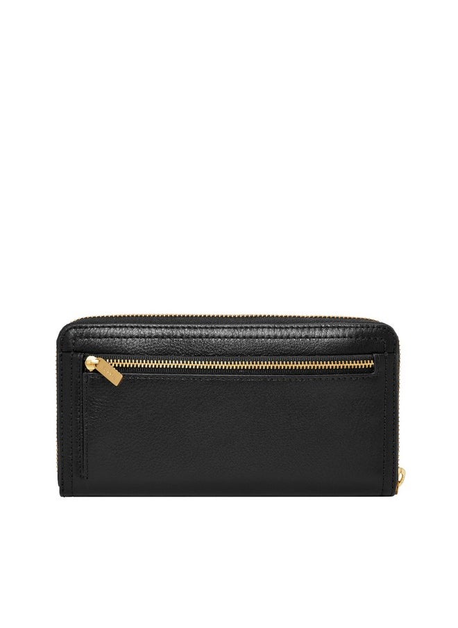 FOSSIL Fossil Logan Zip Around Clutch Wallet, Black  - Image 2