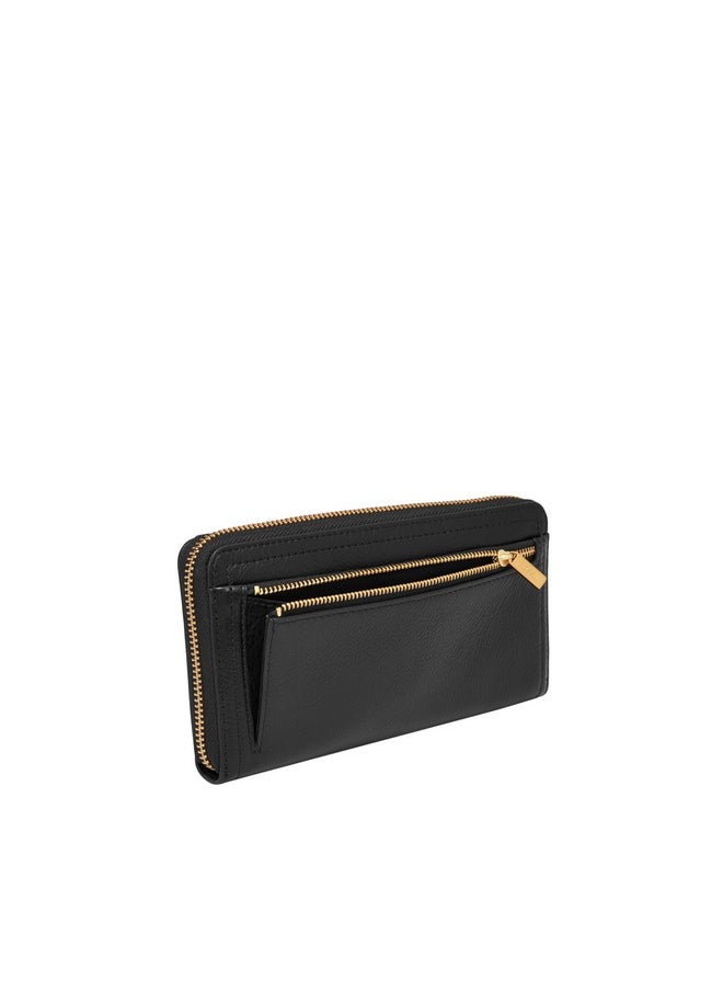 FOSSIL Fossil Logan Zip Around Clutch Wallet, Black  - Image 3