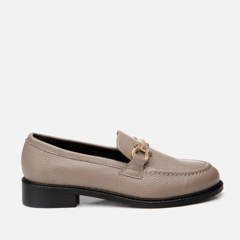 Hotiç 01AYH291330A230 GENUINE Leather Gray Women's Loafer