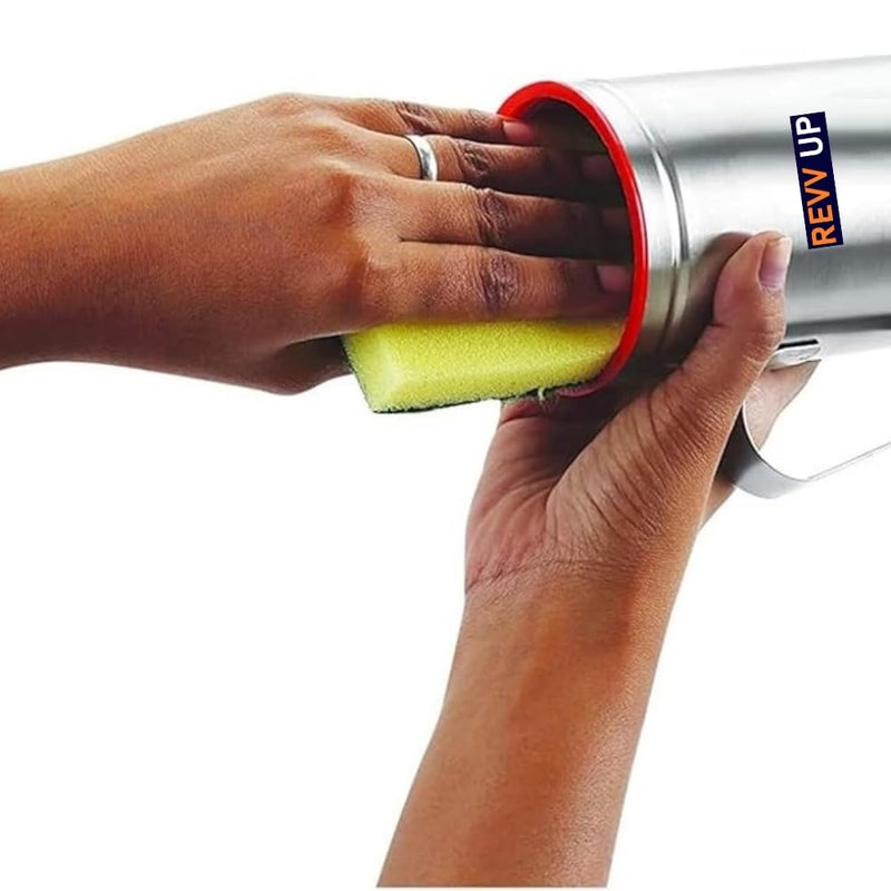 Generic Stainless steel Oil dispenser 1 Liter | Oil dispenser bottle with drip of Nozzel | Oil can 1 Liter with Handle | Oil Pourer | Pack of 1  - Image 5