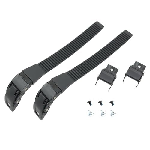 Pro Bamboo Kitchen Set of 2 Inline Skate Strap Replacement Strap Pack of Screws Skate Snap Toothed Strap Skate Wheel Snap Clip Roller Blade Replacement Strap for Quad Skates Black - Image 1