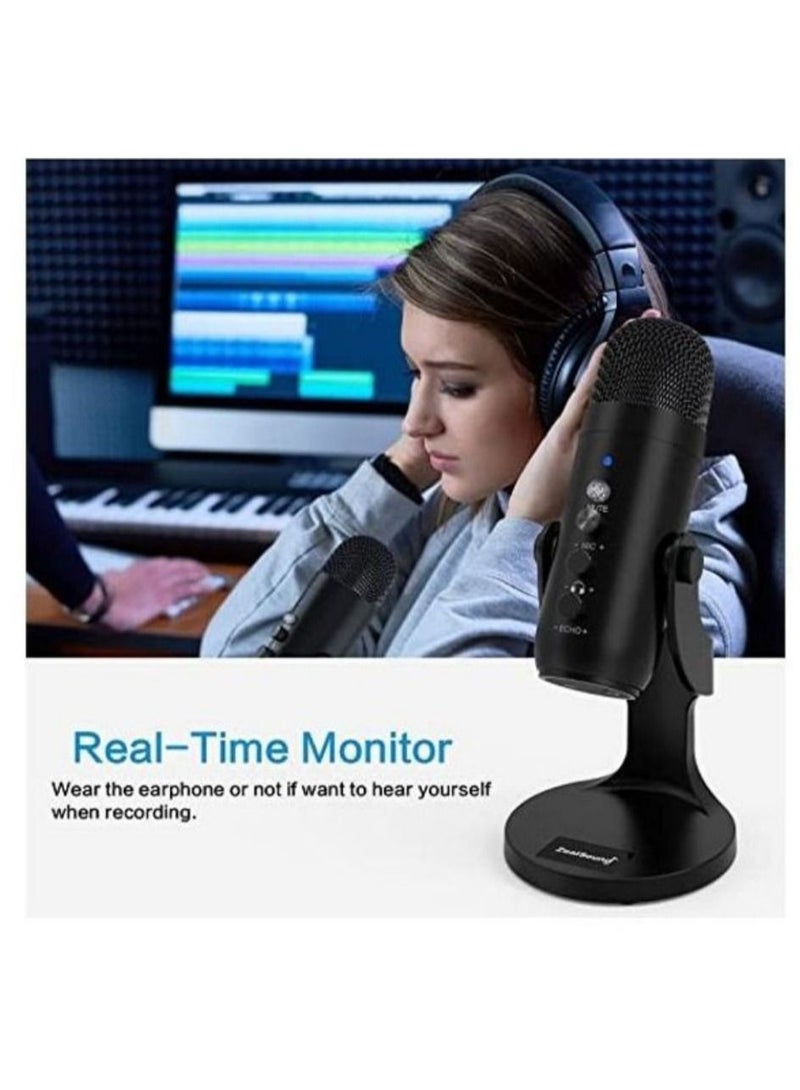 Jmary PW8 Professional Metal Voice Recording Usb Condenser Studio And Podcast Recording Gaming Microphones - Image 3