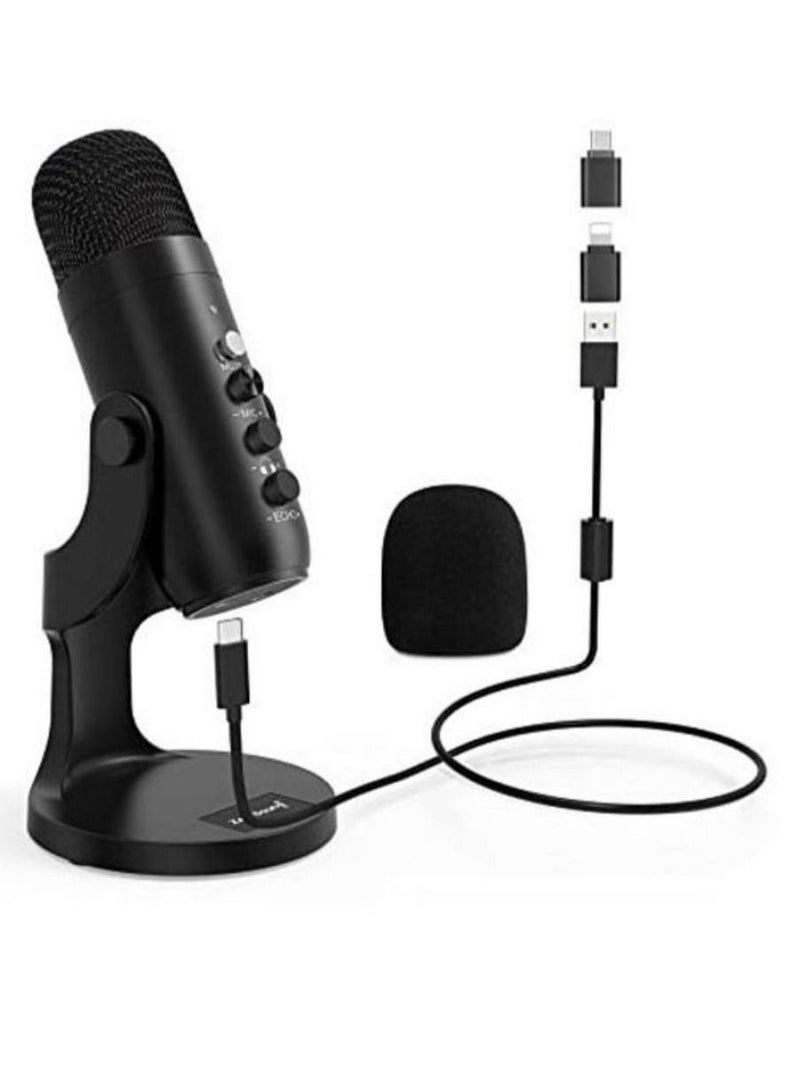 Jmary PW8 Professional Metal Voice Recording Usb Condenser Studio And Podcast Recording Gaming Microphones - Image 1
