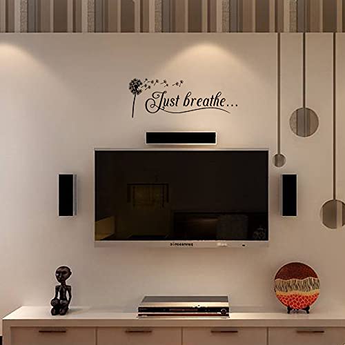 MOVANKRO Just Breathe Vinyl Wall Decal Yoga Quotes Positive Relax Motto Art Letters Sayings Living Room Décor Lettering - Image 3