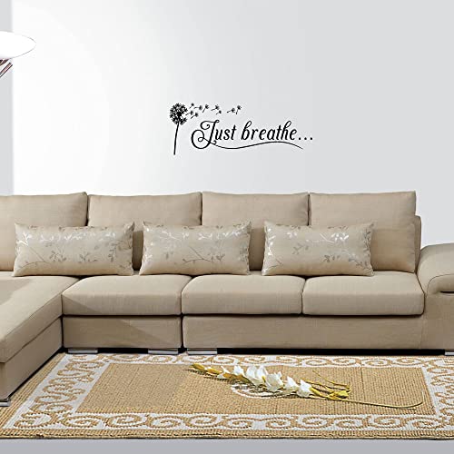 MOVANKRO Just Breathe Vinyl Wall Decal Yoga Quotes Positive Relax Motto Art Letters Sayings Living Room Décor Lettering - Image 4