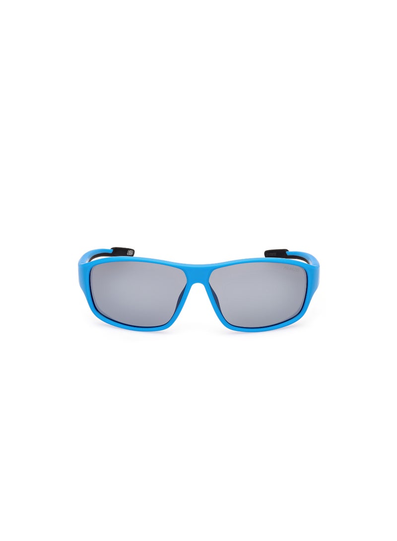 SKECHERS Men's Polarized Oval Shape Plastic Sunglasses SE636491D65 - Lens Size: 65 Mm - Matte Blue - Image 2