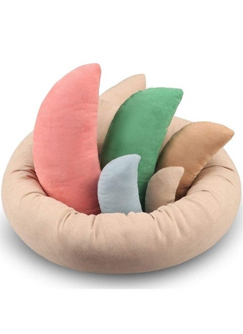 Newborn Photography Props, Ultra-Soft Baby Donut Posing Pillows, Professional Baby Photo Props Set Fits 0-6 Months Baby,Pack of 6, Multicolor