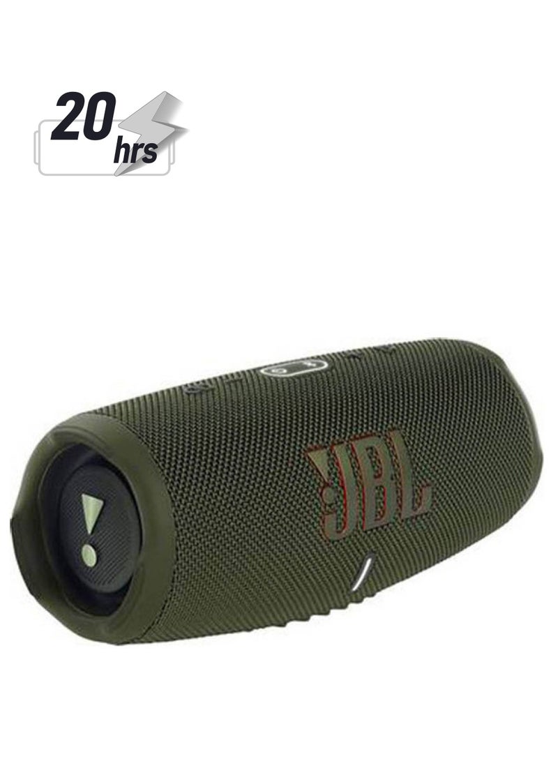 JBL Charge 5 Portable Speaker - Built In Powerbank - Powerful Pro Sound - Dual Bass - 20H Battery - Ip67 Waterproof Green - Image 1