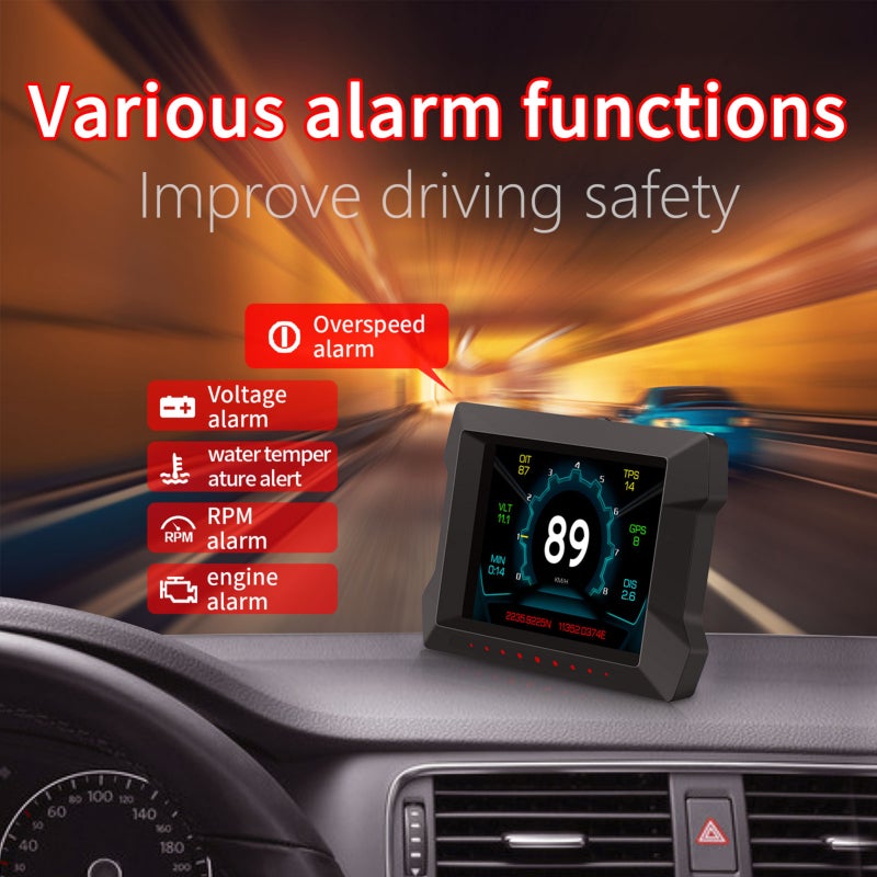 Vehicle Trip Computer: OBDII & GPS Dual Mode - 360-Degree Rotatable Bracket Clear Intuitive Display for Post-2008 Vehicles Off-Road Driving - Image 5