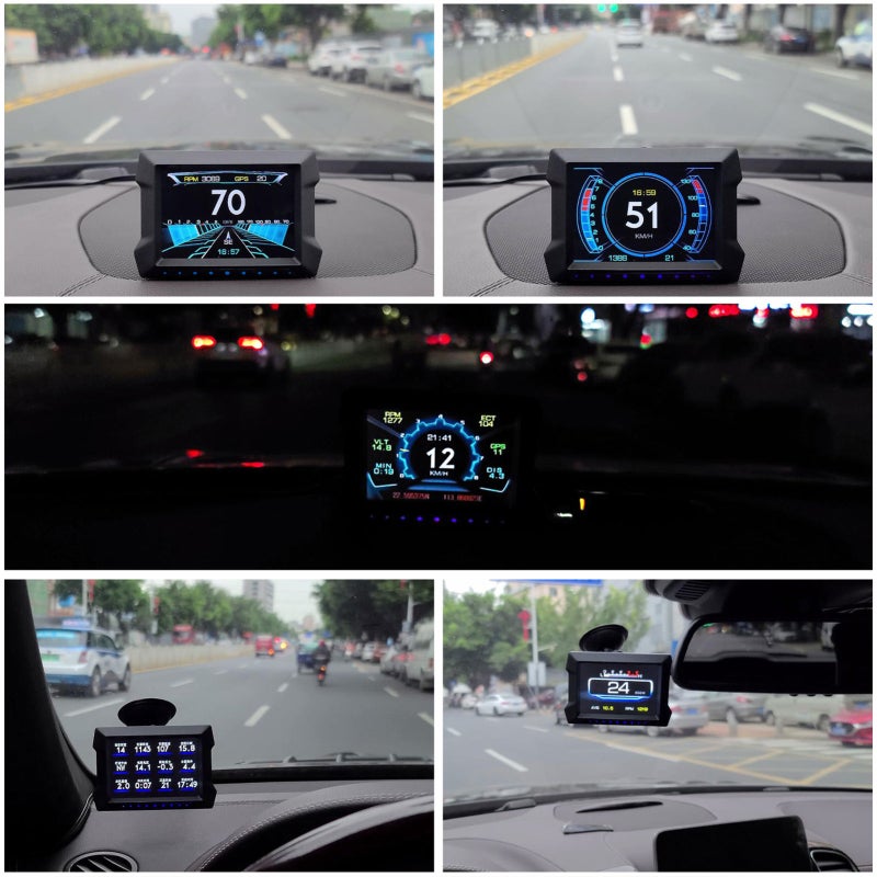 Vehicle Trip Computer: OBDII & GPS Dual Mode - 360-Degree Rotatable Bracket Clear Intuitive Display for Post-2008 Vehicles Off-Road Driving - Image 2