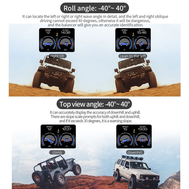 Vehicle Trip Computer: OBDII & GPS Dual Mode - 360-Degree Rotatable Bracket Clear Intuitive Display for Post-2008 Vehicles Off-Road Driving - Image 3