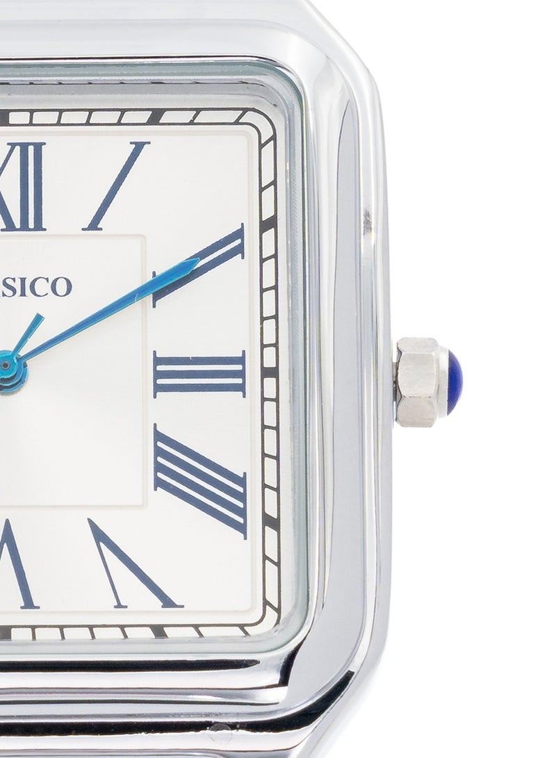 Clasico ساعة روبيكس كواتز مينيمال – رمادي وفضي | قرص مربع | تصميم بسيط مع حزام سيليكون فاخر وقفل مغناطيسي – حركة كواتز من عيار إيلت Y121 – تصميم مقاوم للماء - Image 3