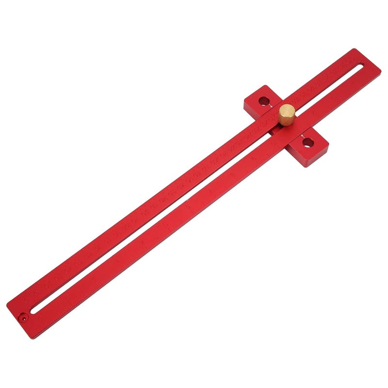 مسطرة قياس خشب من سبائك الألومنيوم 0-370 مم أداة قياس عالية الدقة للنجارة - Image 3
