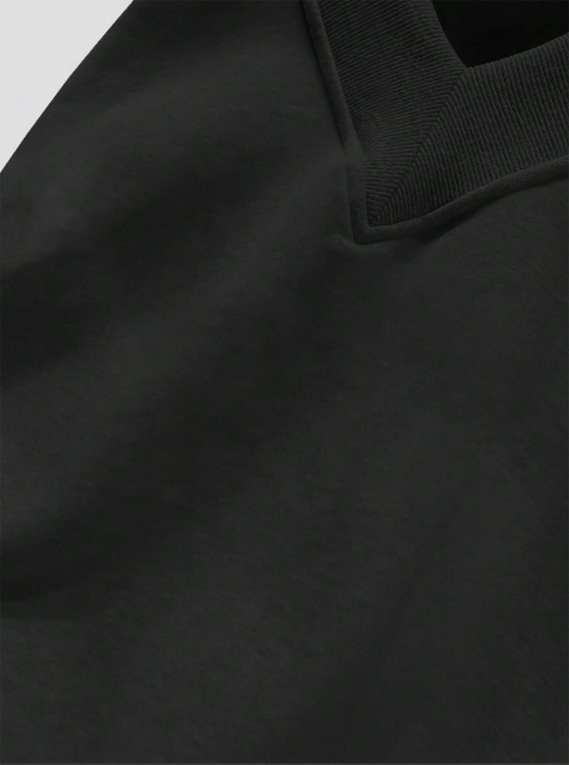 Hilinker Womens V Neck Oversized Sweatshirts Cute Pullover Drop Shoulder Long Sleeve Tops Black N Small - Image 2