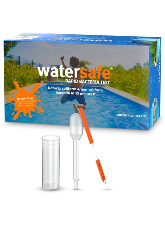 WaterSafe Rapid Bacteria Water Test 10-Pack for Pools, Gyms, Water Parks, Janitorial - Image 1