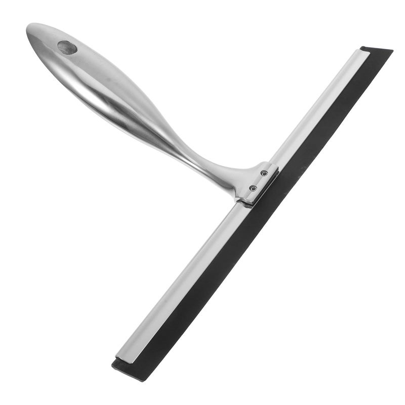 Stainless Steel Window Squeegee With Removable Rubber Blade And Adhesive Hook - Image 2