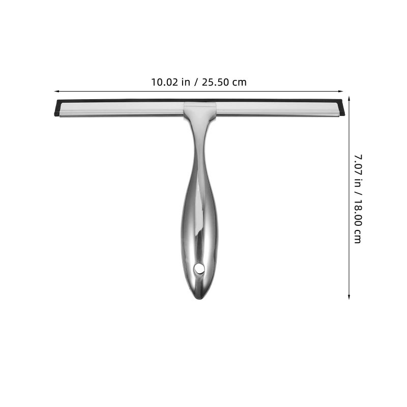 Stainless Steel Window Squeegee With Removable Rubber Blade And Adhesive Hook - Image 3