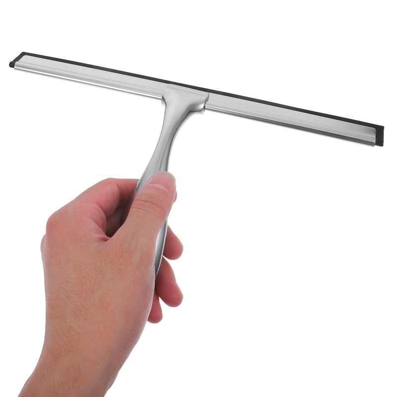 Stainless Steel Window Squeegee With Removable Rubber Blade And Adhesive Hook - Image 5