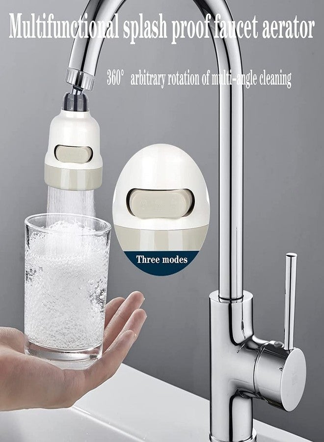 Dhvsam Kitchen Faucet Head 360° Rotatable Soild Brass Faucet Sprayer Head Replacement 3 Modes Anti-Splashing and Water-saving Faucet Sprayer Head for Kitchen and Bathroom (Silver & Grey 3 Mode) - Image 2