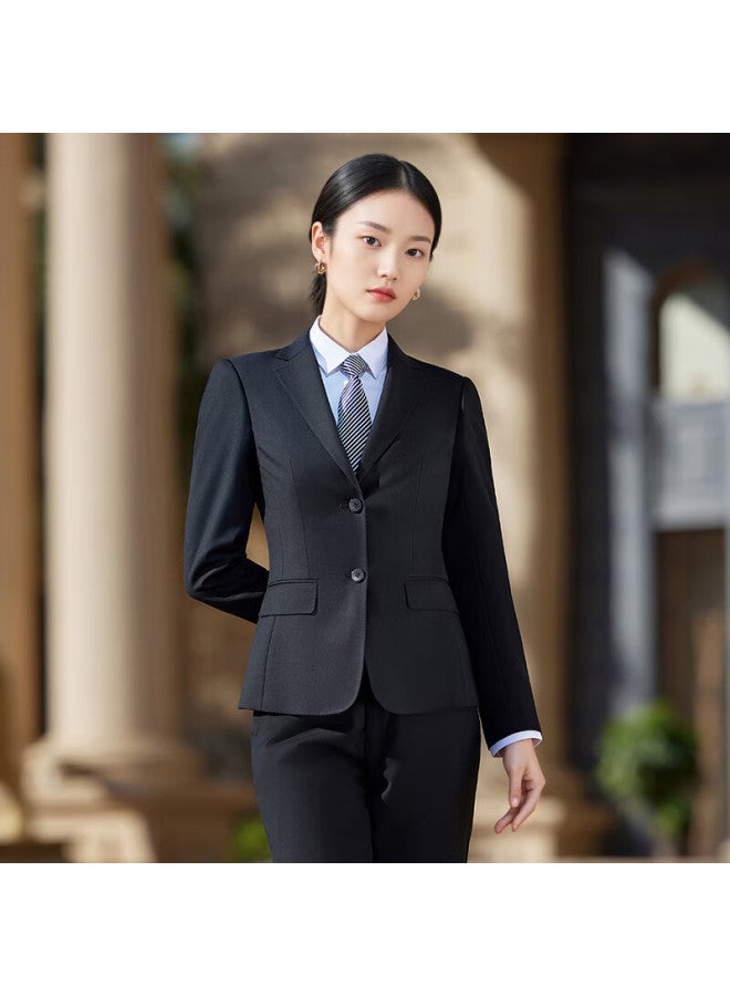 Teluoman Women's Wool Wrinkle-free Professional Blazer Slim Fit High-end Business Suit Jacket - Image 3
