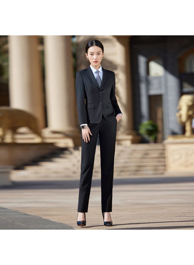 Teluoman Women's Wool Wrinkle-free Professional Blazer Slim Fit High-end Business Suit Jacket - Image 2