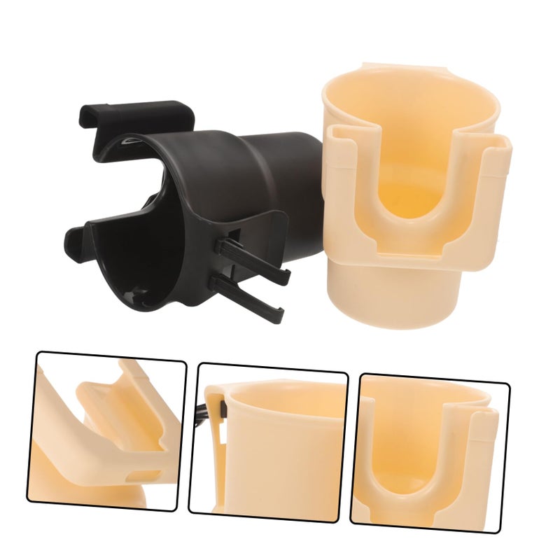 2Pcs Black Car Cup Holder For Vent Universal Beverage Storage Organizer Easy Clean Design - Image 4