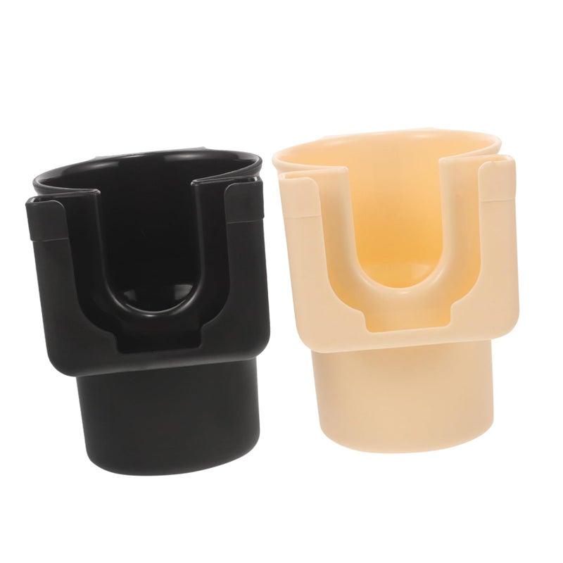 2Pcs Black Car Cup Holder For Vent Universal Beverage Storage Organizer Easy Clean Design - Image 2