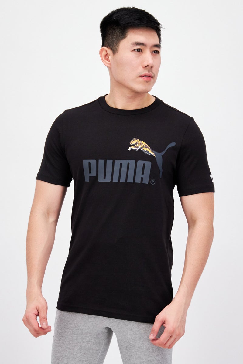 PUMA Men Sportswear  Fit Short Sleeves Outdoor T-Shirt, Black - Image 1