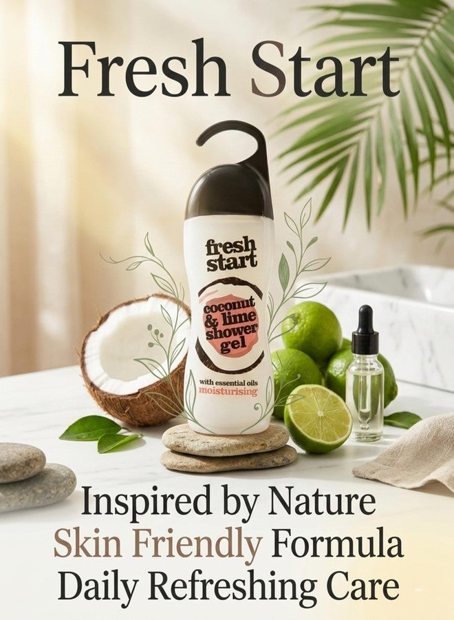 XHC Xpel Marketing Fresh StartCoconut & Lime Body Wash with Essential Oils, Liquid Shower Gel for Glowing Skin, Moisturizing, Soft & Youthful skin, No paraben & silicone 400ml - Image 2